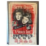 Bette Davis in A Stolen Life Vintage Unframed Movie Print