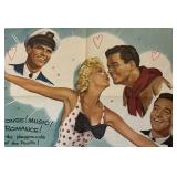 Vintage The Girl Most Likely Unframed Poster - Jane Powell & Cliff Robertson