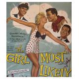 Vintage The Girl Most Likely Unframed Poster - Jane Powell & Cliff Robertson