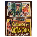 Vintage Curtain Call at Cactus Creek Two-Part Unframed Movie Poster