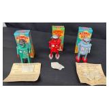Atomic Robot Man Schylling Collector Series Wind-Up Robots (Lot of 6)