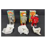 Atomic Robot Man Schylling Collector Series Wind-Up Robots (Lot of 6)