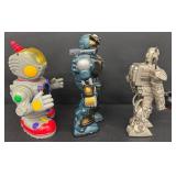 Vintage Robot Toy Lot of 3 Unique Robots, including Fisher Price Kinderbot, Royal Condor & Happy Kid brands