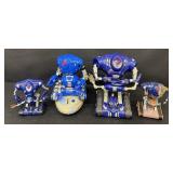 Lot of 4 Distinctive Robot Toys by Trendmasters