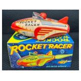Vintage Rocket USA Tin Toys Robot Car, Rocket Racer & Sonicon Rocket (Lot of 3)
