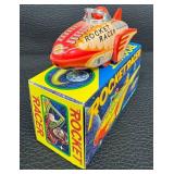 Vintage Rocket USA Tin Toys Robot Car, Rocket Racer & Sonicon Rocket (Lot of 3)
