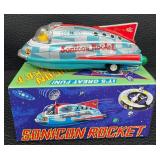 Vintage Rocket USA Tin Toys Robot Car, Rocket Racer & Sonicon Rocket (Lot of 3)
