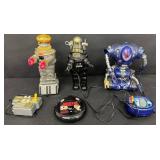 Robot Toy Lot Forbidden Planet, Lost in Space B9 & Rocket Launcher Robots (Lot of 3)