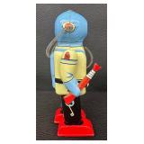 Vintage Space Captain Tin Wind-Up Robot MS 402 With Box & Key
