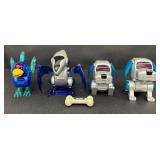 Vintage Robotic Pet Toys Tiger Electronics Po-Chi (Lot of 4)