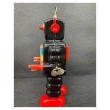Wind-Up Robot Toy High Wheel Robot MS-436 Box & Key