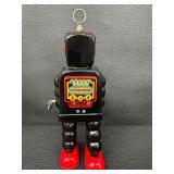 Wind-Up Robot Toy High Wheel Robot MS-436 Box & Key