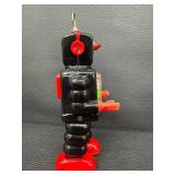 Wind-Up Robot Toy High Wheel Robot MS-436 Box & Key