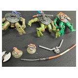 Vintage Teenage Mutant Ninja Turtles Figure Lot With Accessories (Lot of 4)