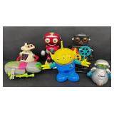 Unique Robot Toy Figures & Movie Characters Grouping (Lot of 6)