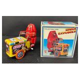 Noteworthy Lot of 5 Wind-Up Robot Mixed Lot (St. John, Neutron, Space Explorer, Mr. Atomic)