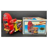Noteworthy Lot of 5 Wind-Up Robot Mixed Lot (St. John, Neutron, Space Explorer, Mr. Atomic)