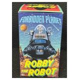 Vintage Collectible Robot Figures Forbidden Planet Robby & Shooting Giant Robot (Lot of 2)