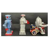 Wind-Up Robots Masudaya R-35, Robot YM-3 & Baby