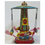 Vintage Wind-Up Carousel Toy Schylling
