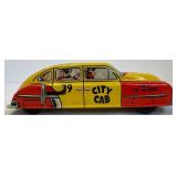 Vintage Tin Wind-Up Toys Schylling Felix the Cat Speedboat, Cowboy & City Cab (Lot of 3)