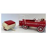 Vintage Toy Fire Truck & Trailer Hallmark Set
