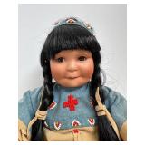 Porcelain Dolls - Danbury Mint Parillo Art Effects Little Breeze & Song of the Sioux (Lot of 2)