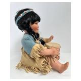 Porcelain Dolls - Danbury Mint Parillo Art Effects Little Breeze & Song of the Sioux (Lot of 2)