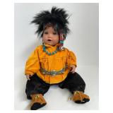 Porcelain Dolls - Danbury Mint Parillo Art Effects Little Breeze & Song of the Sioux (Lot of 2)