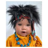 Porcelain Dolls - Danbury Mint Parillo Art Effects Little Breeze & Song of the Sioux (Lot of 2)