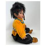 Porcelain Dolls - Danbury Mint Parillo Art Effects Little Breeze & Song of the Sioux (Lot of 2)