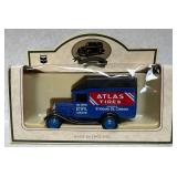 Die-Cast Collectible Vehicle Mixed Lot of 3 - Stevelyn Souvenir Bus, Atlas Tire Truck & Hamleys Box