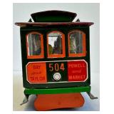 Vintage Tin Streetcar #504 with Bay & Taylor and Powell & Market Destinations.
