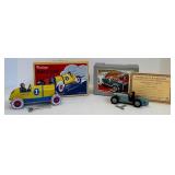 Vintage Schylling Tin Wind-Up Race Cars Speedway Racer & Race Car (Lot of 2)