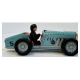 Vintage Schylling Tin Wind-Up Race Cars Speedway Racer & Race Car (Lot of 2)