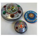 UFO Tin Toys Schylling Saucer Z-1 & UFO 28 (Lot of 3)