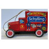 Vintage Schylling Tin Toy Ornaments (Lot of 5)