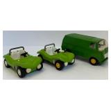 Vintage Tonka Die Cast Toy Vehicles Snapdragon Green Van & Mini Dune Buggies (Lot of 3)