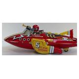 Flash Gordon Tin Toy - Schylling Rocket Fighter Ship With Box & COA