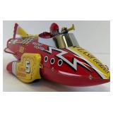 Flash Gordon Tin Toy - Schylling Rocket Fighter Ship With Box & COA