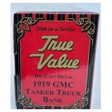 Die-Cast Metal True Value 1919 GMC Tanker Truck Bank