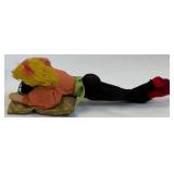 Vintage Cloth Doll Pair Klumpe Roldan Folk Art Telephone Scene