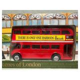 Die-Cast Harrods London Souvenir Bus & Taxi Set (Lot of 3)