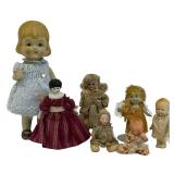 Vintage German Bisque Dolls (Lot of 7)