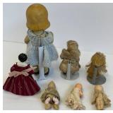 Vintage German Bisque Dolls (Lot of 7)