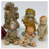 Vintage German Bisque Dolls (Lot of 7)