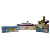 Tin Toy Boats Schylling Victoria, Metalmania & Boat Mixed Lot
