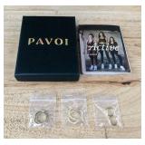 3 Pairs Pavoi 18k Yellow Gold Plated Sterling Silver Earrings - Brand New