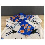 Open Front Top with Cloth Belt Horse Print - Size Women