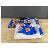 Open Front Top with Cloth Belt Horse Print - Size Women